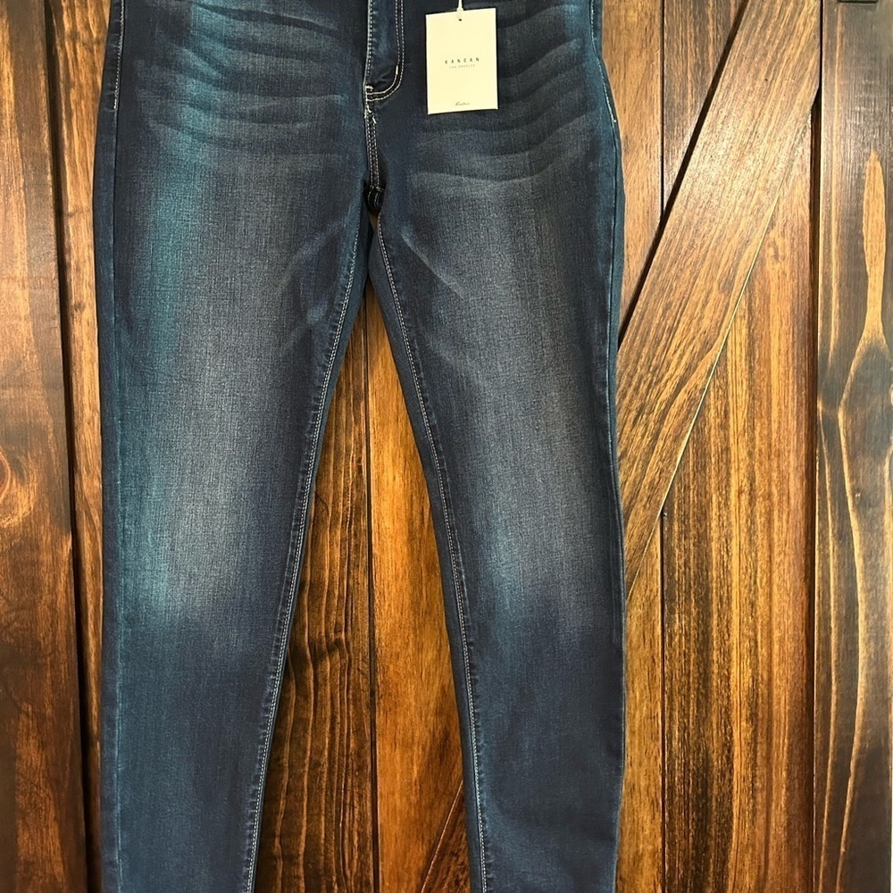 KanCan Blue Skinny Jeans with Vintage Wash - Picture 3 of 10